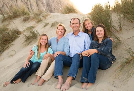 Morro Bay Family Portrait - Beach Family Photos - Studio 101 West Photography