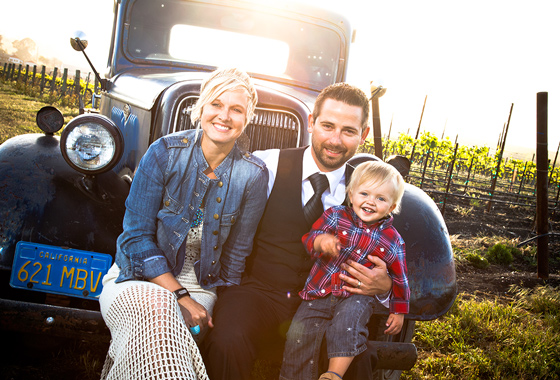 San Luis Obispo Winery Family Photo Shoot - Unique Family Portrait - Studio 101 West Photography