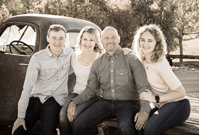 Central Coast Winery Family Portrait - Studio 101 West Photography