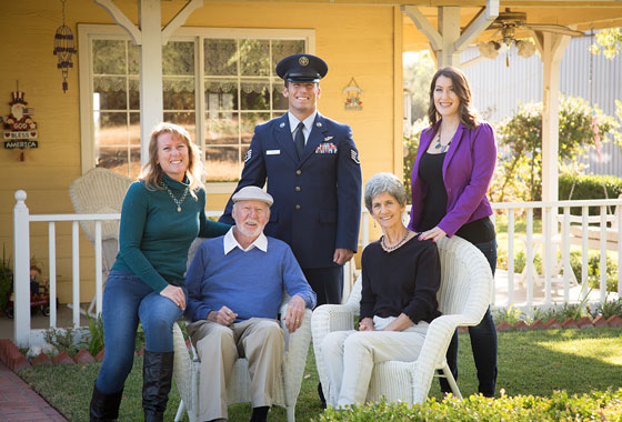 Paso Robles Family Portrait at Home - Military Family Portrait - Studio 101 West Photography
