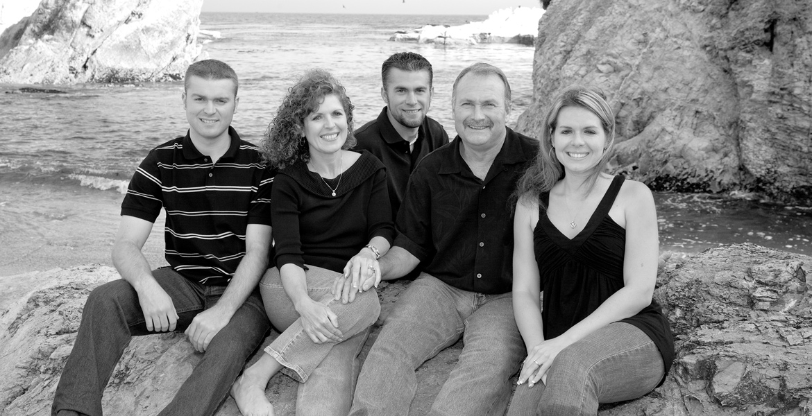 Shell Beach Family Portrait - Studio 101 West Photography