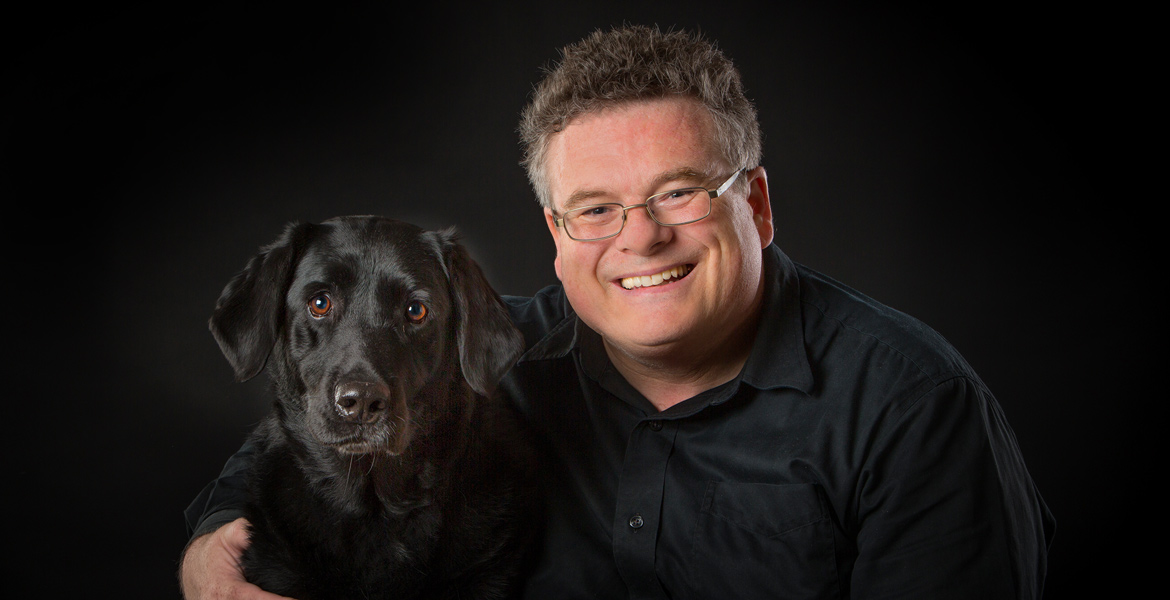 Atascadero Portrait Studio - Best Man and Dog Portrait - Studio 101 West Photography
