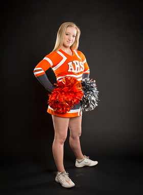 Atascadero Cheerleader Senior Portrait - Studio Portrait - Studio 101 West Photography