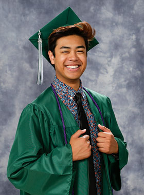Templeton Senior Cap and Gown Studio Session - Templeton Graduation Portrait - Senior Portrait Photographer Near Me - Studio 101 West Photography