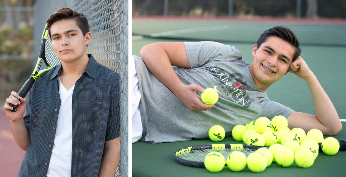 Atascadero Tennis Player Outdoor Senior Portrait Photographer - Studio 101 West Photography