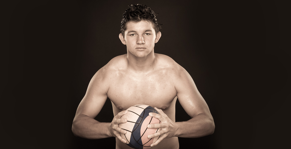 Atascadero High School Water Polo Senior Portrait - Athletic Senior Portrait - Central Coast Senior High Portraits - Atascadero Portrait Studio Near Me - Studio 101 West Photography